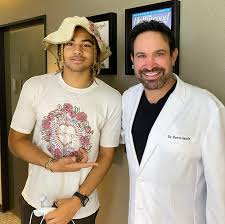 Dr. Sands with A-list patient at Beverly Hills dental practice