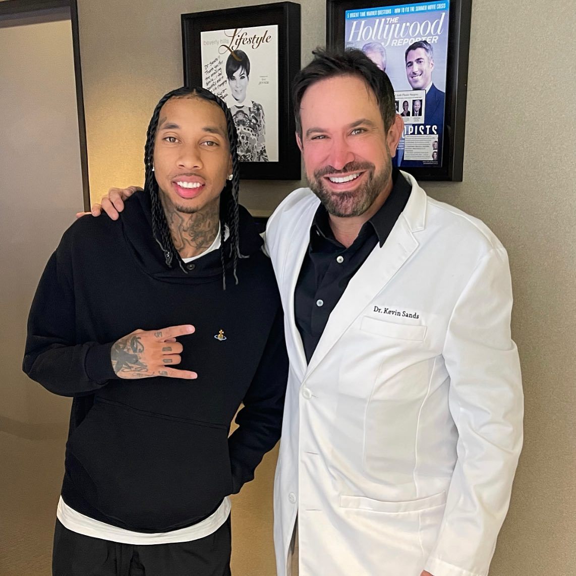 Celebrity cosmetic dentist Dr. Kevin Sands with patient